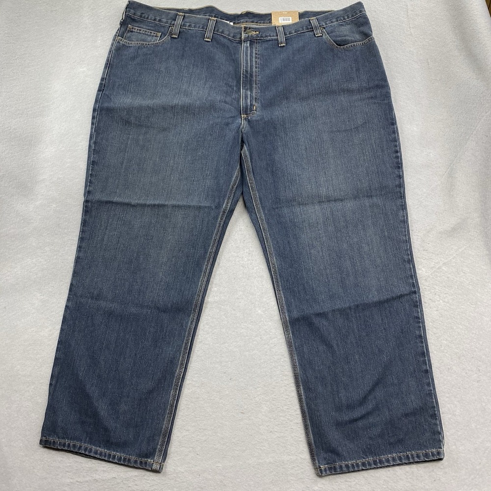 Carhartt Jeans Mens 50x30 Blue Denim Pant Relaxed Fit Straight Leg Holter